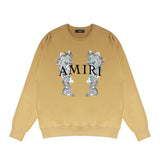 Amiri Long Sleeve Shirt Crew Sweatshirts Crew Neck Sweater
