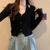 Women Knitwear Autumn Two-Piece Set Sweater Knitted Cardigan