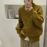Women Knitwear Autumn and Winter Turtleneck Sweater Loose Knitted Cardigan