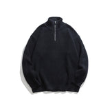 Unisex Sweater Winter Zip Turtleneck Sweater