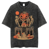 Halloween Video Rental Cotton Tshirt Denim Short Sleeve