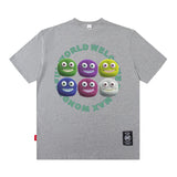 Men T Shirt Cartoon Printed Short Sleeve T-shirt