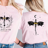 Basgiath War College T-shirt Double-side Print Fourth Wing