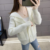 Women Knitwear Autumn and Winter Vintage Sweater Baggy Coat