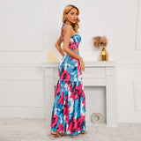 Women Date Dress Summer Sexy Tube Top Sheath Fishtail Skirt Suit Dress