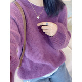 Women Knitwear Autumn and Winter round Neck Fil-Lumiere Knitwear Loose Sweater
