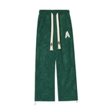 Men Sweatpants Embroidery Ankle Banded Pants Men's Sweatpants Straight-Leg Wide-Leg Pants