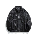 Unisex Jacket Fall Lapels Leather Jacket