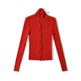 Women Sweater Knitwear Turtleneck Sweater Threaded Cotton High Elastic Slim Fit Finger Fit Design Long Sleeve Sweater Spring