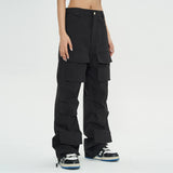 Men Sweatpants Multi-Pocket Workwear Wide Leg Pants Casual Pants