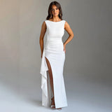 Women Dresses Summer Slim Fit Long Dress Sexy Backless Dress