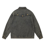 Unisex Jacket Autumn Rivet Denim Clothing