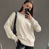 Ladies Leisure Knitwear round Neck Long Sleeve Autumn and Winter Sweater Loose Casual Sweater