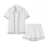 Women Tops Short Summer Shirt Casual Suit