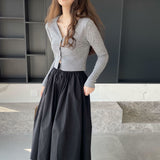 Women's Cardigan Sweater Sexy V-neck Short Women's Slim-Fit Long-Sleeved Sweater 8t8220