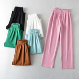 Women Sweatpants Suit Pants Loose Wide-Leg Straight Pants Casual Pants