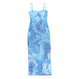 Women Dresses Tie-Dyed Suspenders Dress Element Dress