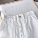 Women Sweatpants Loose Wide-Leg Straight Pants White Casual Pants