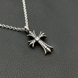 Chrome Hearts Necklace Vintage Cross Necklace with Diamonds for Men and Women