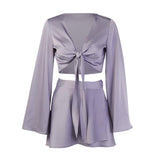 Women Dresses Sexy Flare Sleeve Skirt Suit Skirt (Bla0420)