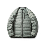 Unisex Winter Cotton Coat Winter New round Neck down Jacket Vintage Zipper