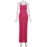 Women Dresses Summer Sling Backless Dress (Bla0420)