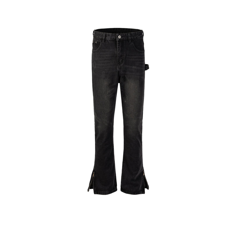MIJKO Men's Vintage Pants MIJKO Men's Women's Urban Washing Water Old Slim-fit Jeans