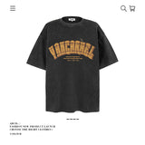 American vintage street T-shirt pure cotton retro men's and women's summer loose