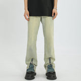 Men Jeans Vintage Washed Straight Jeans