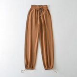 Women Sweatpants Button Casual Pants Summer Loose Wide Leg Track Pants