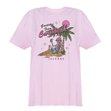 5013Carib Summer Skeleton Tropical Beach T-Shirt Oversized