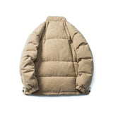 Unisex Winter Cotton Coat Camouflage Pocket Stitching down Jacket Vintage down Jacket