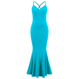 Women Date Dress Summer Sexy Slim Strap Fishtail Skirt