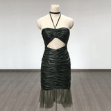 Women's Evening Dress Sexy Backless Sheath Skirt
