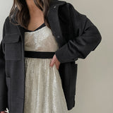 Women Trench Coat Autumn and Winter Woolen Thick Coat Coat