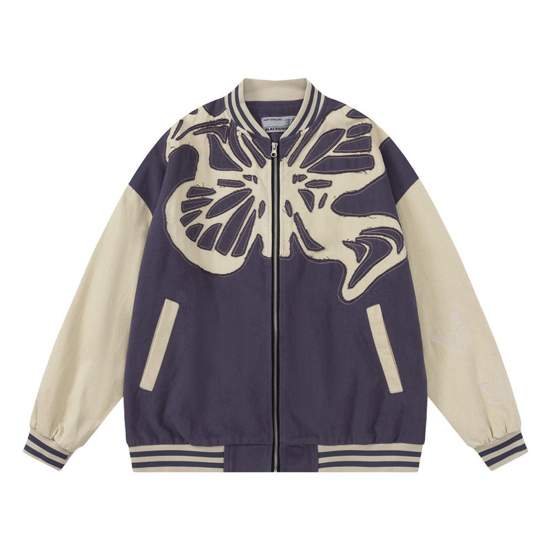 Men Jacket Coat Baseball Uniform Men's Loose Embroidered Jacket Jacket