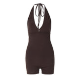 Women Jumpsuit Summer Sexy Backless Jumpsuit (Hawthaw0412)