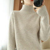 Women Knitted Pullover Turtleneck Sweater Autumn Winter Sweater