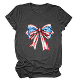 Bow, Summer Short Sleeve Women's Fashion T-Shirt