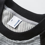 Unisex Winter Cotton Coat Winter Letter Embroidered Crew Neck Top Vintage Twill Top