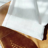 Women Sweatpants Loose Wide-Leg Straight Pants White Casual Pants