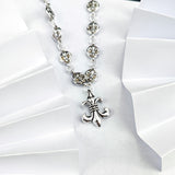 Chrome Hearts Necklace Anchor Scout Flower Men's and Women's Vintage Cross Chain