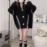Women Knitwear Autumn and Winter Bowknot Sweater Outer Female Loose Knitted Cardigan