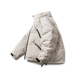 Unisex Winter Cotton Coat Multi-Pocket Hooded down Jacket Warm down Jacket