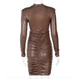 Women Dresses Winter Sexy Slim Long Sleeve Dress