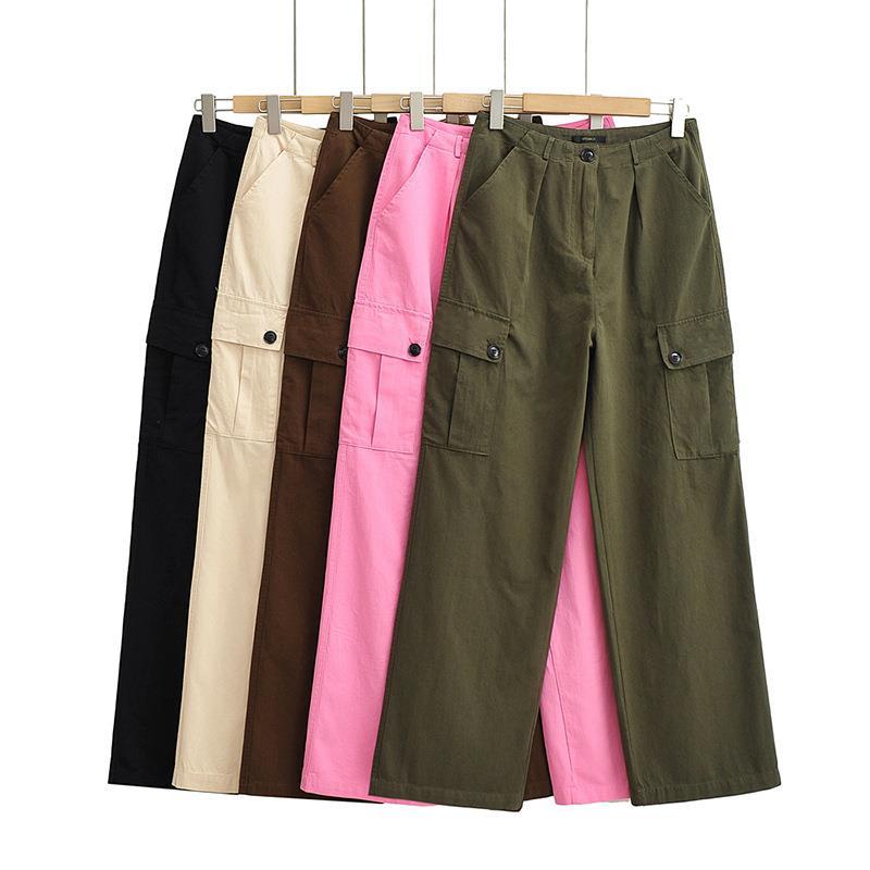 Women Sweatpants Straight Cargo Pants Summer Wide-Leg Casual Pants
