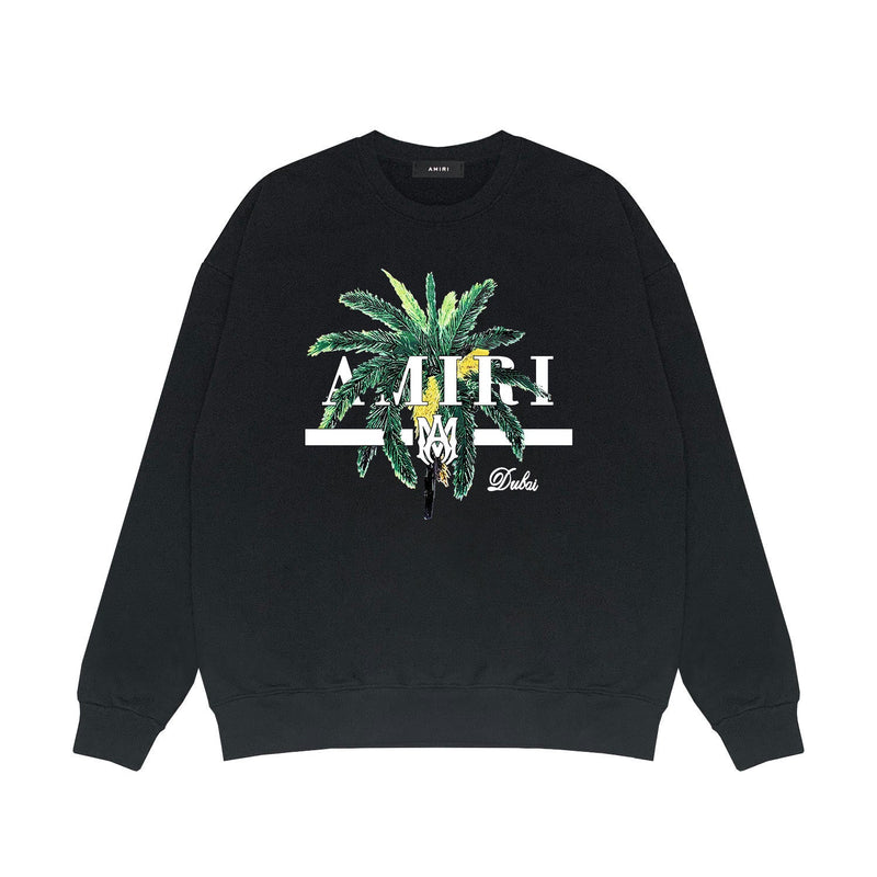 Amiri Long Sleeved Shirt Fashion Brand Crew Sweatshirts round Neck Sweater