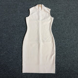 Women's Evening Dress Vest Dress Sleeveless Sheath Half Turtleneck Slim Fit Bandage One-Piece Dress Dress