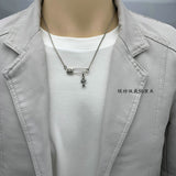 Chrome Hearts Necklace Vintage Cross Small Pin Male and Female Collarbone Chain