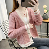 Women Knitwear Fall/Winter V-neck Sweater Coat Loose Knitted Cardigan